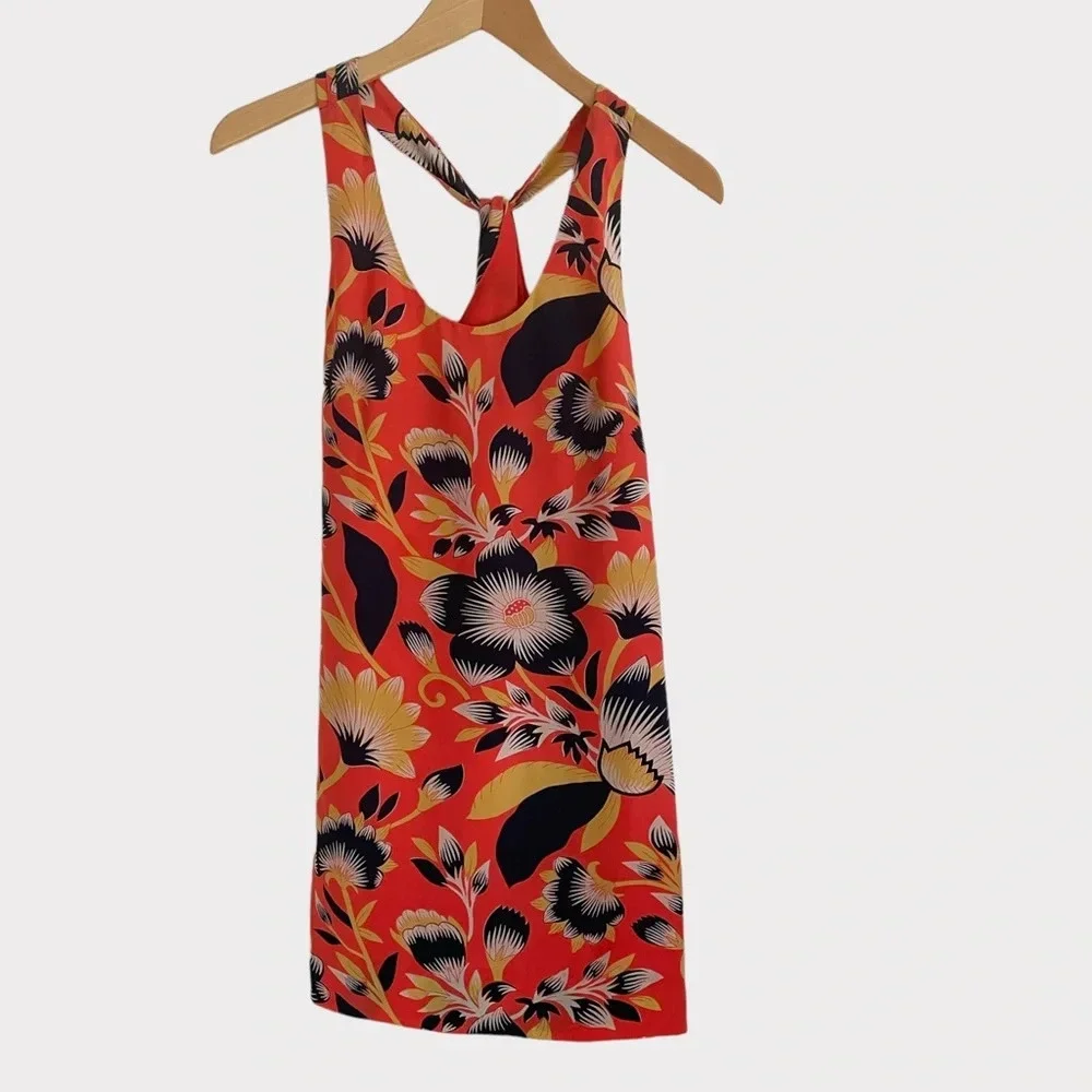 J Crew silk floral print mini dress size 2 - Picture 3 of 7